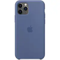 Apple iPhone 11 Pro Silicone Back Cover Linnenblauw