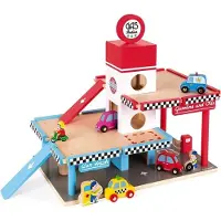 Janod Houten Garage met Tankstation