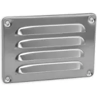 Nedco Aluminium schoepenroosters aluminium schoepenrooster 160x160 mm kleine schoepen aluminium wit