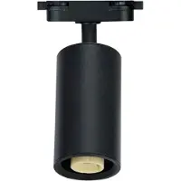 BES LED LED Railverlichting - Track Spot - Basto - GU10 Fitting - 1 Fase - Rond - Mat Zwart Aluminium