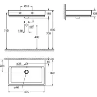 GROHE Cube keramiek fontein 45x35cm Met kraangat Pureguard wit