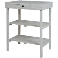 Vita Oppottafel Acacia Grijs - met lade - 50x70x90cm