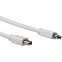ACT Mini DisplayPort kabel - versie 1.2 (4K 60 Hz) - UL / wit - 1 meter