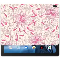 B2Ctelecom Lenovo Tab E10 Siliconen Hoesje Pink Flowers