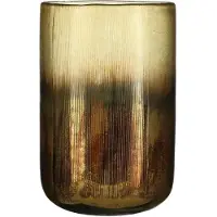 Casa Vivante leonardo vaas glas goud maat in cm: 20 x 14 - GOUD