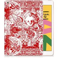 B2Ctelecom Tablet BackCover Apple iPad 10.2 | iPad 10.2 (2020) | 10.2 (2021) Angel Skull Rood
