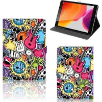 B2Ctelecom iPad 10.2 2019 | iPad 10.2 2020 | 10.2 2021 Tablet Hoes met standaard Punk Rock