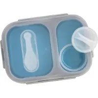 Eurotrail lunch box opvouwbaar silicoon 21 x 15 cm blauw