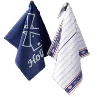 De Witte Lietaer Keukenset Holland White Blue (2-delig)-65 x 65 cm