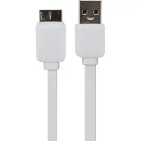Velleman Micro-USB 3.0 naar USB A 3.0 platte kabel 1m wit Velleman