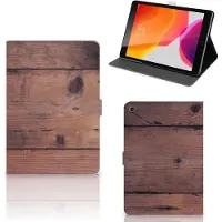 B2Ctelecom iPad 10.2 2019 | iPad 10.2 2020 | 10.2 2021 Tablet Book Cover Old Wood