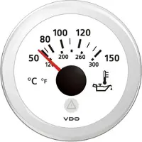 VDO ViewLine witte Olietemperatuurmeter