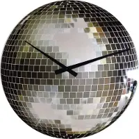 Nextime Small Disco wandklok zilver - NeXtime