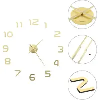 vidaXL - 3D-wandklok - 100 - cm - XXL - modern - goudkleurig