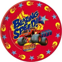 Nickelodeon feestborden Blaze 22 cm 8 stuks rood