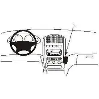 Brodit ProClip houder geschikt voor Chrysler Voyager 2001-2007 Angled mount
