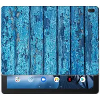 B2Ctelecom Lenovo Tab E10 Silicone Tablet Hoes Wood Blue