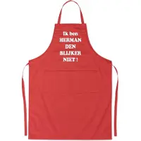 Mijncadeautje - Luxe schort - Ik ben Herman den blijker niet - rood