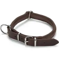 Beeztees leren halsband Djenga. Bruin. 45 cm.