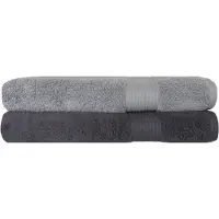 ISleep Terry Strandlaken - 100x180 cm - Antraciet - 2 stuks