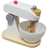 Playwood Houten mixer wit met zilver