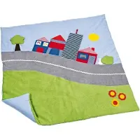 Käthe Kruse speelkleed stad 100 x 100 cm groen/lichtblauw