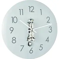 Hermle Herme 30906-000791 wandklok met skelet uurwerk chroom
