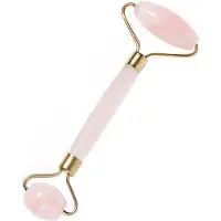 Dermarolling Rose Quartz Jade Roller Gezichtsmassage Roller - roze
