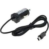OTB USB Mini B autolader met vaste kabel met TMC antenne - 1A / zwart - 0,90 meter