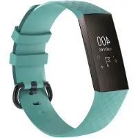 Shop4 - Fitbit Charge 3 Bandje - Siliconen Mint Groen