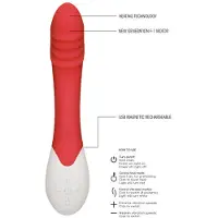 Heat Frenzy - Rechargeable Heating G-Spot Rabbit Vibrator - Rood