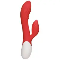 Heat Sunburst - Rechargeable Heating G-Spot Rabbit Vibrator - Rood
