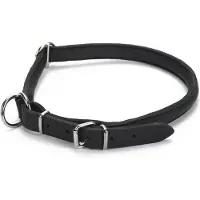 Beeztees leren halsband Djenga. Zwart. 59 cm.