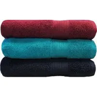 ISleep Terry Handdoek - 60x110 cm - Donker Blauw - 6 stuks