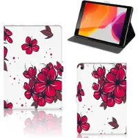 B2Ctelecom iPad 10.2 2019 | iPad 10.2 2020 | 10.2 2021 Tablet Cover Blossom Red
