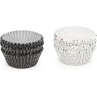 Patisse Cupcakevormen Stippen 5 Cm Papier Zwart/wit 200 Stuks