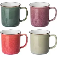 COSY&TRENDY Sara beker d6xh6,8cm 12cl 4 asspink - purple - greige - petrol 4 stuks