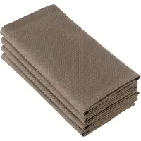 De Witte Lietaer servetten Kalahari 51 x 51 cm katoen bruin 4 stuks