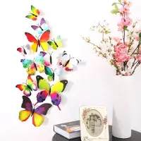 AA Commerce 3D Fleurige Vlinders Muur Sticker / Muurdecoratie
