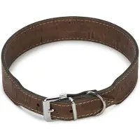 Beeztees leren halsband Cork. Bruin. 60 cm x 35 mm.