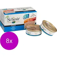 Schesir Kat Mp Blik Gelei 6x50 g - Kattenvoer - 8 x Tonijn