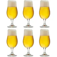 Libbey Munique bierglas - 370 ml / 37 cl - set van 6 - op voet - functioneel design - hoge kwaliteit