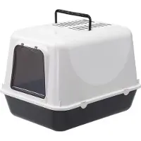 Ferplast kattenbak, kattenwc met deksel, voorzien van 2 geurremmende actieve koolfilters