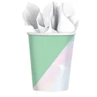 Amscan Feestbekers Shimmering Party 355 Ml 8 Stuks Mintgroen