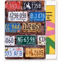 B2Ctelecom Apple iPad 10.2 | iPad 10.2 (2020) | 10.2 (2021) Tablet Backcover met foto Kentekenplaten