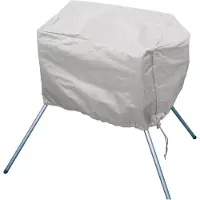Eurotrail beschermhoes barbecue grill large 73 x 30 cm polyester grijs