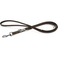 Beeztees leren dressuurlijn Buffalo. Bruin. 200 cm x 18 mm.