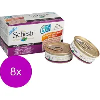 Schesir Kat Mp Blik Gelei Tonijn/Rundvlees - Kattenvoer - 8 x (6x50 g)
