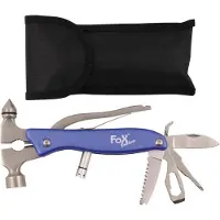 Fox Outdoor Gereedschapsset, Multitool, "Worker", blauw, metaal