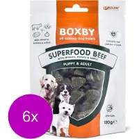 Boxby Proline Superfood 120 g - Hondensnacks - 6 x Rund&Spinazie&Knoflook